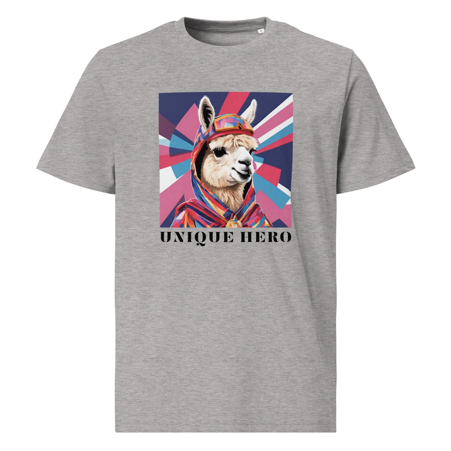 Unique Hero Alpaca Unisex organic cotton t-shirt