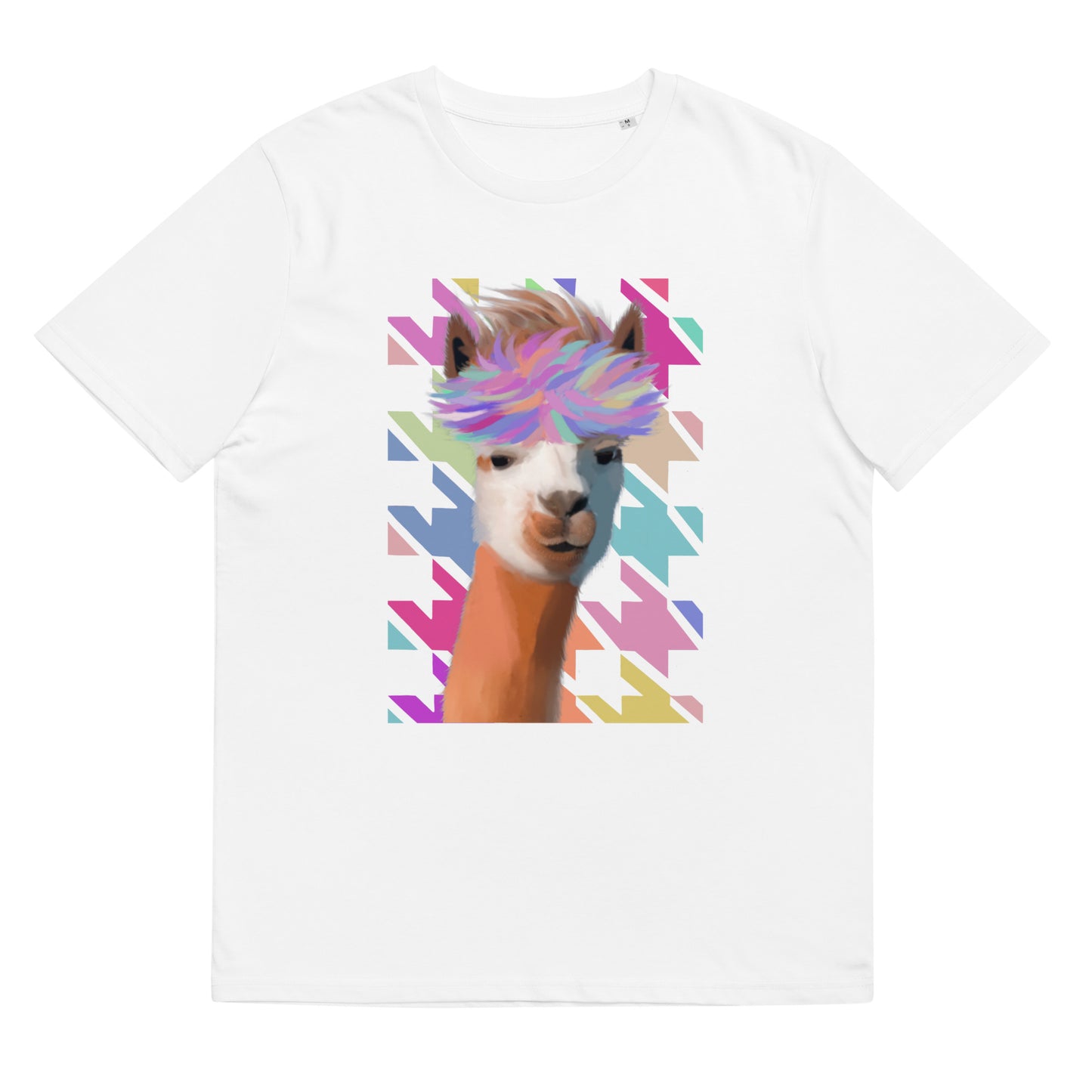 Rainbow Bliss Alpaca Unisex Organic Cotton T-shirt