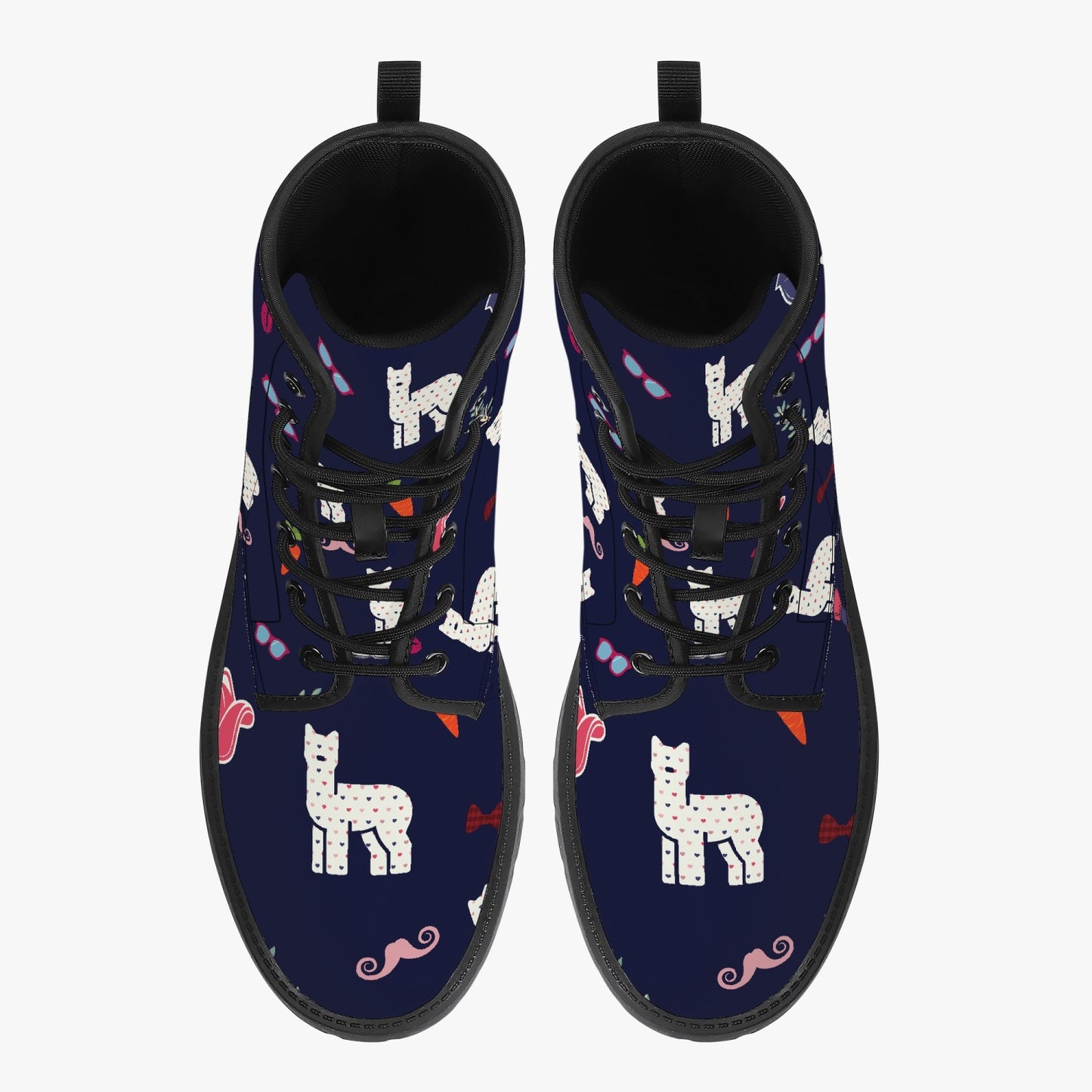Alpaca Love Navy Trendy Leather Boots