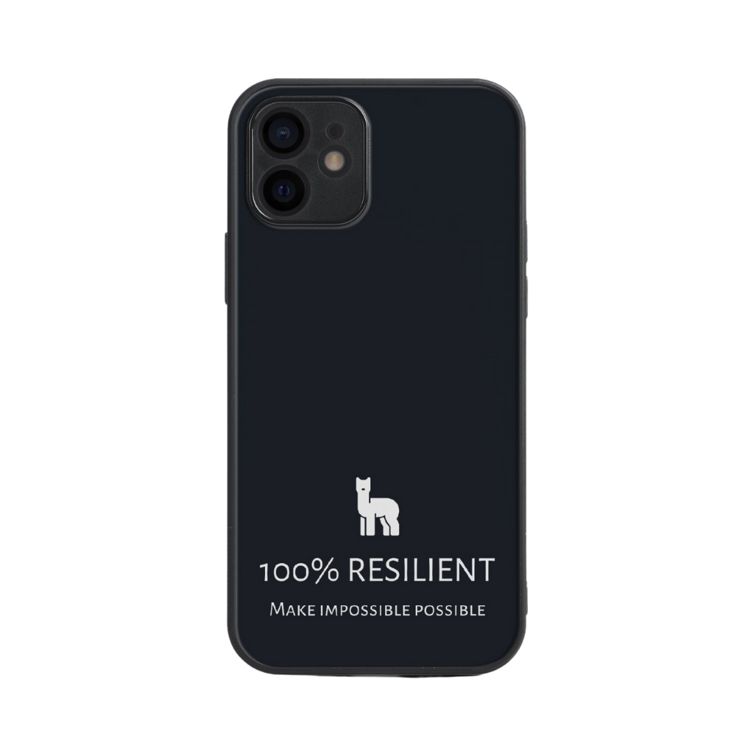 100% Resilient Black iPhone 12 Phone Case