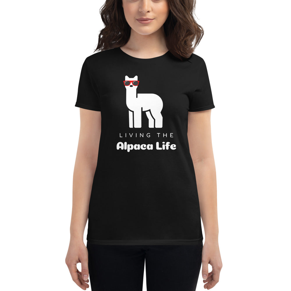 Living The Alpaca Life Women Short Sleeve T-shirt