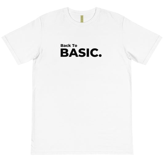 Back To Basic White Organic T-Shirt | The Therapeutic Alpaca