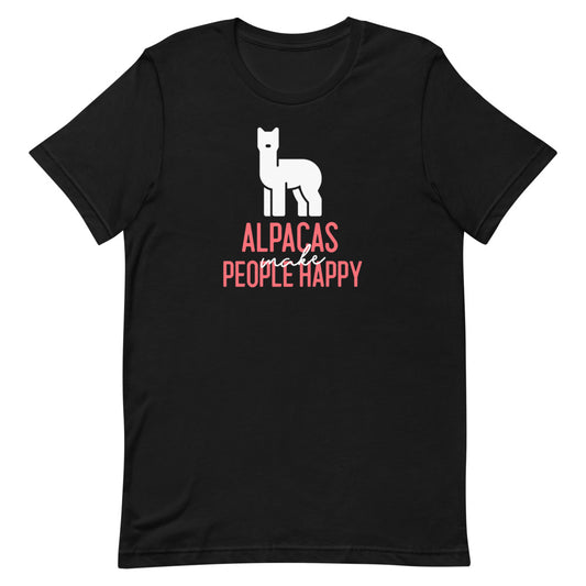Alpacas Make People Happy Short-Sleeve Unisex T-Shirt