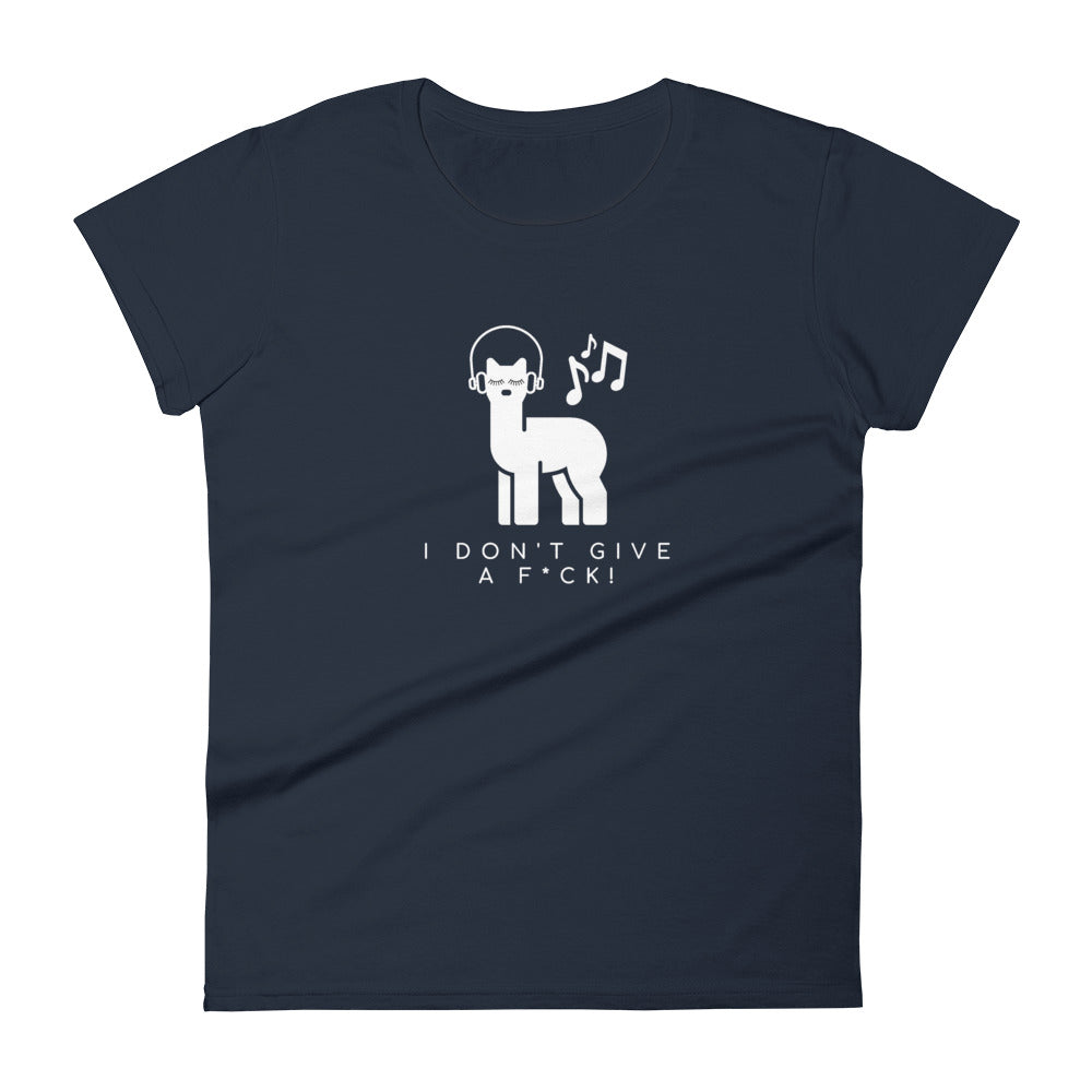 I don't give a F* Women's short sleeve t-shirt | The Therapeutic Alpaca