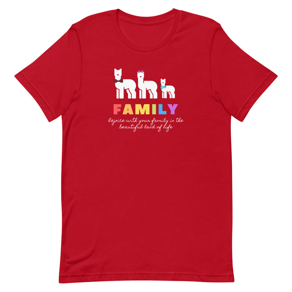 Alpaca Family Short-Sleeve Unisex T-Shirt