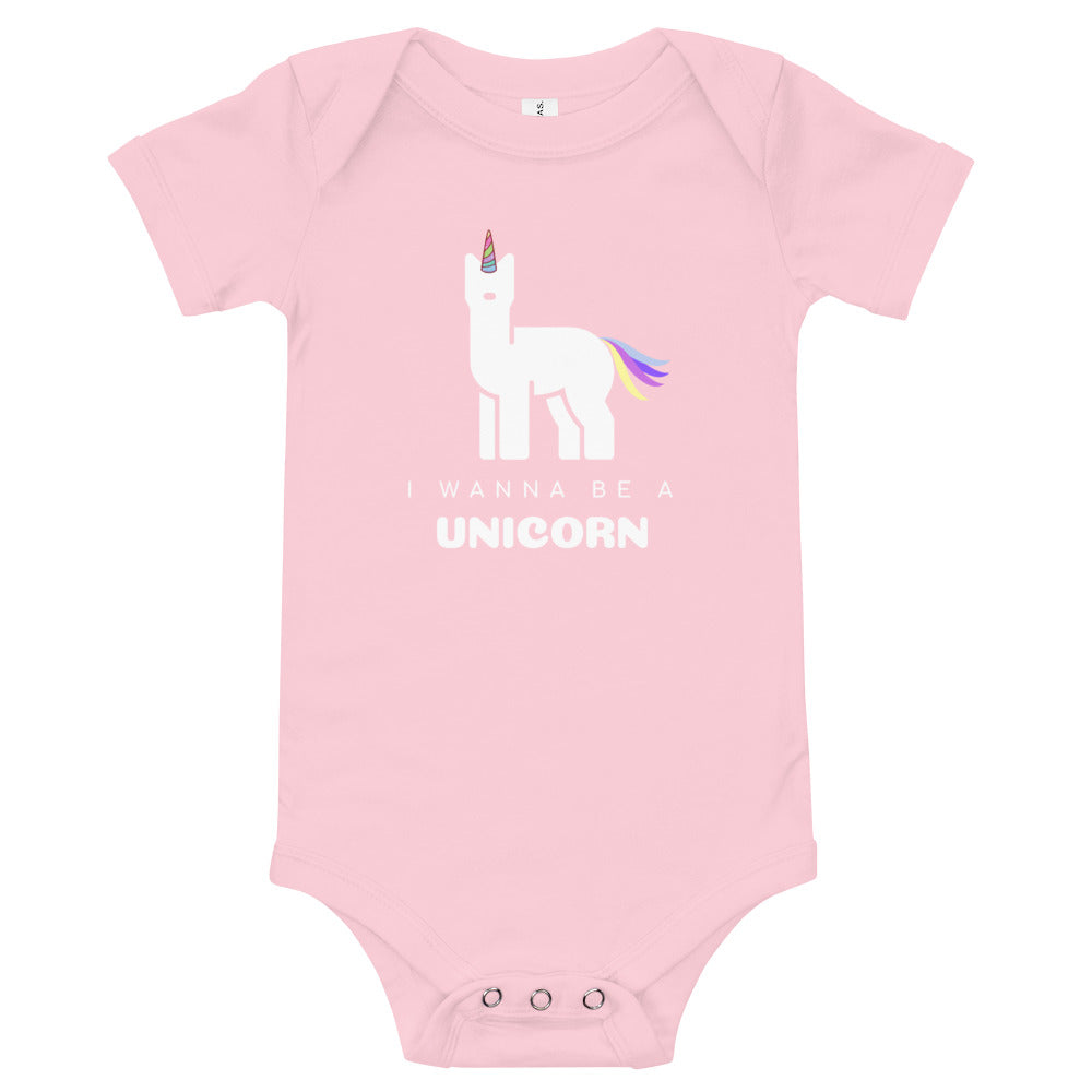 Baby Unicorn Wanna Be Onesie