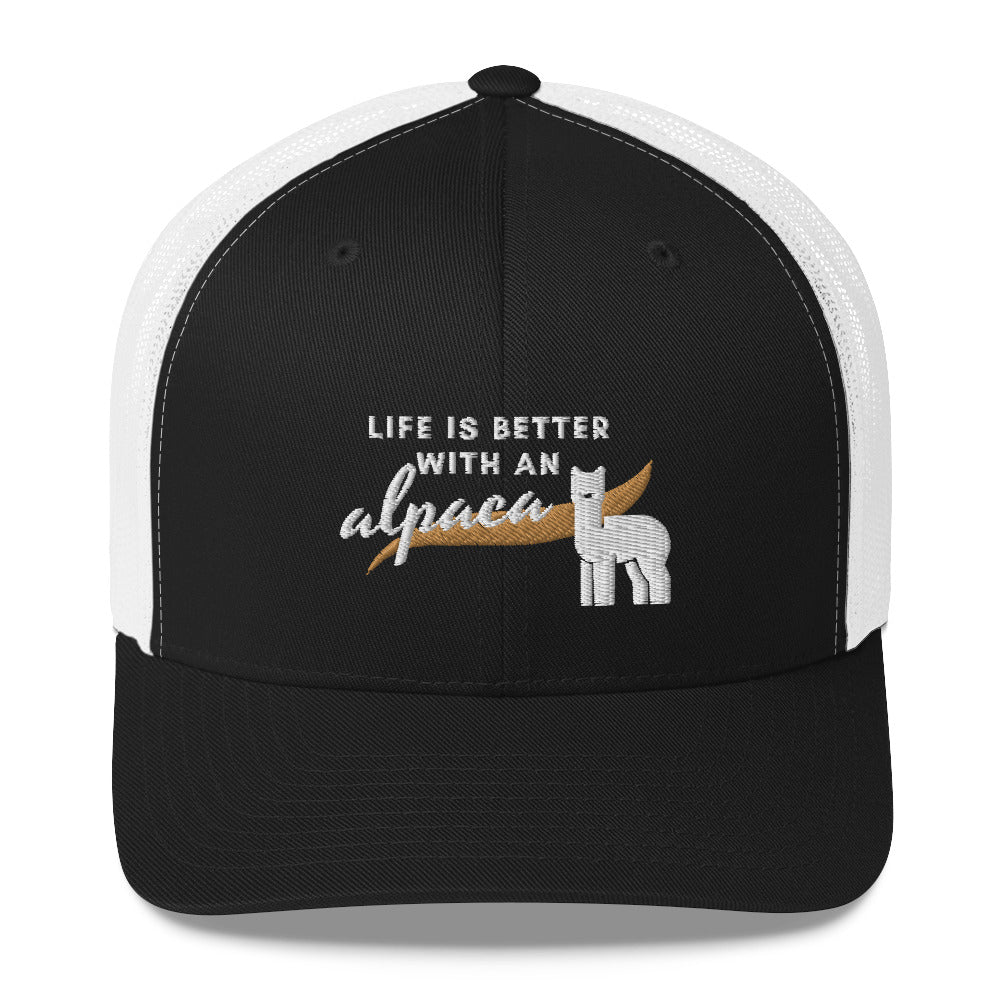 Life is Better with An Alpaca Trucker Cap