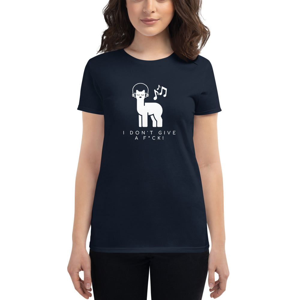 I don't give a F* Women's short sleeve t-shirt | The Therapeutic Alpaca
