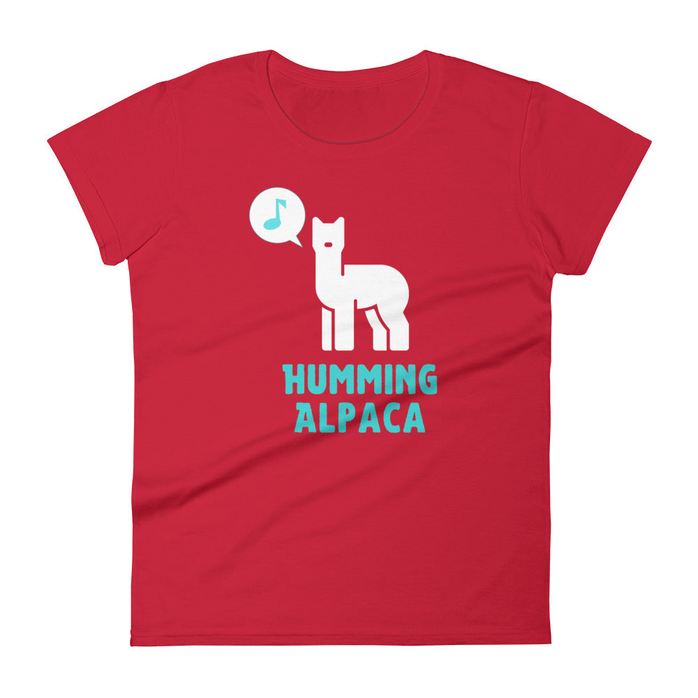 Humming Alpaca Women Short Sleeve T-shirt