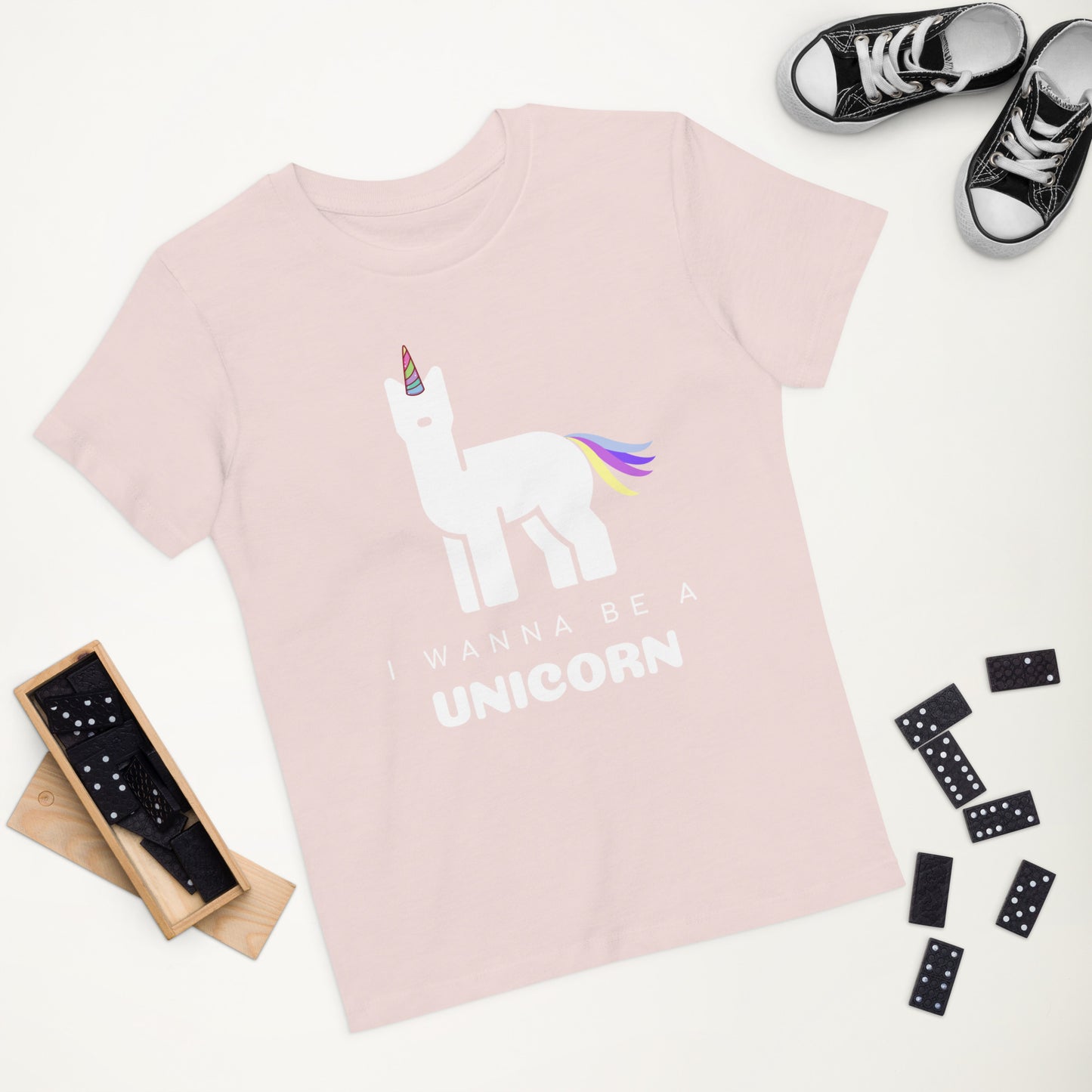 Unicorn Wanna Be Organic Cotton KidsT-shirt