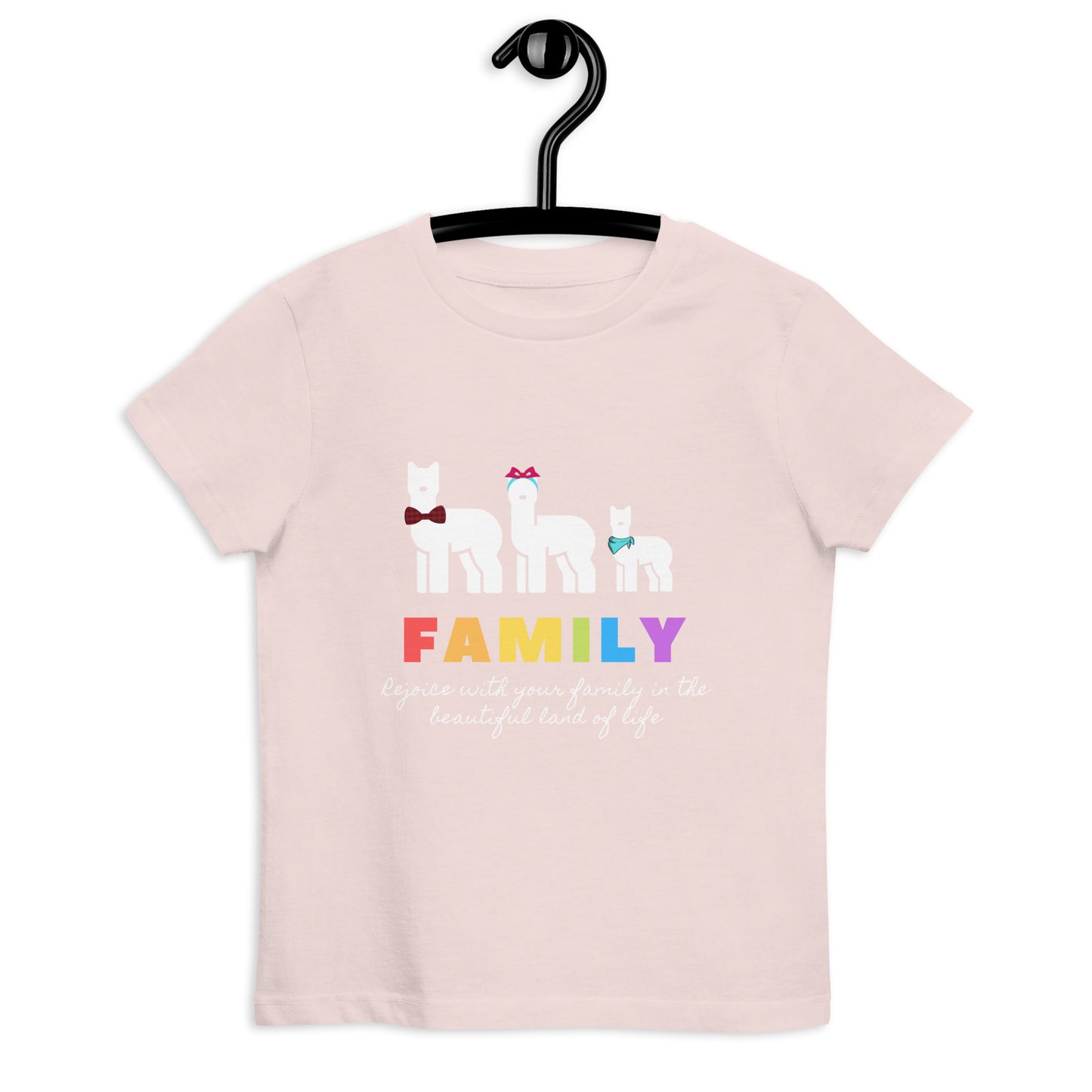 Alpaca Family Organic Cotton Kids T-shirt