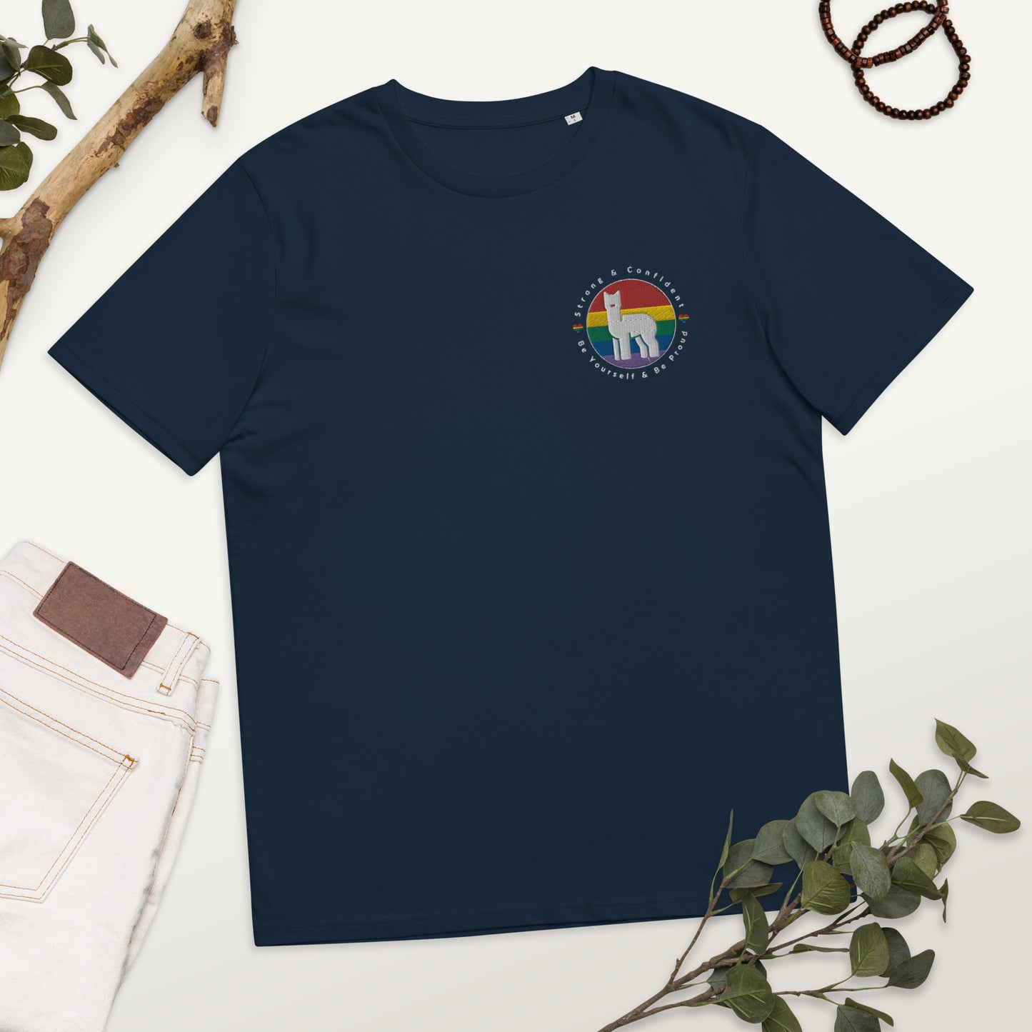 Strong & Confident Alpaca Unisex Organic Cotton T-shirt