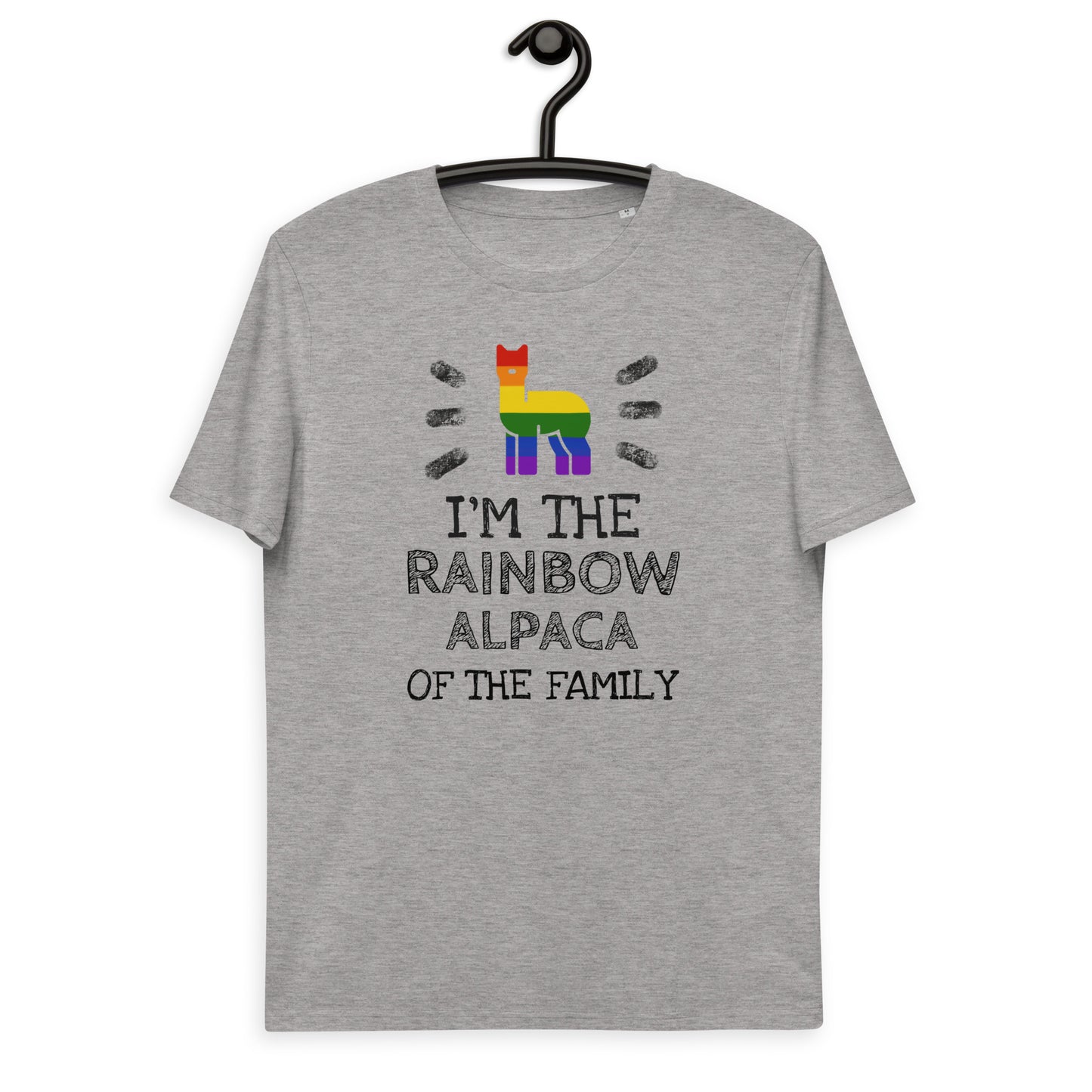 Rainbow Alpaca Unisex organic cotton t-shirt