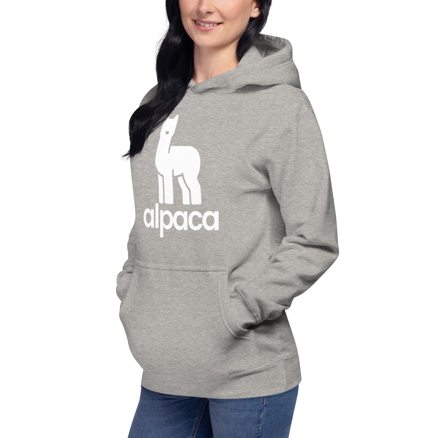 Strong Alpaca 100% Cotton Face Unisex Hoodie (Black, Navy, Grey)