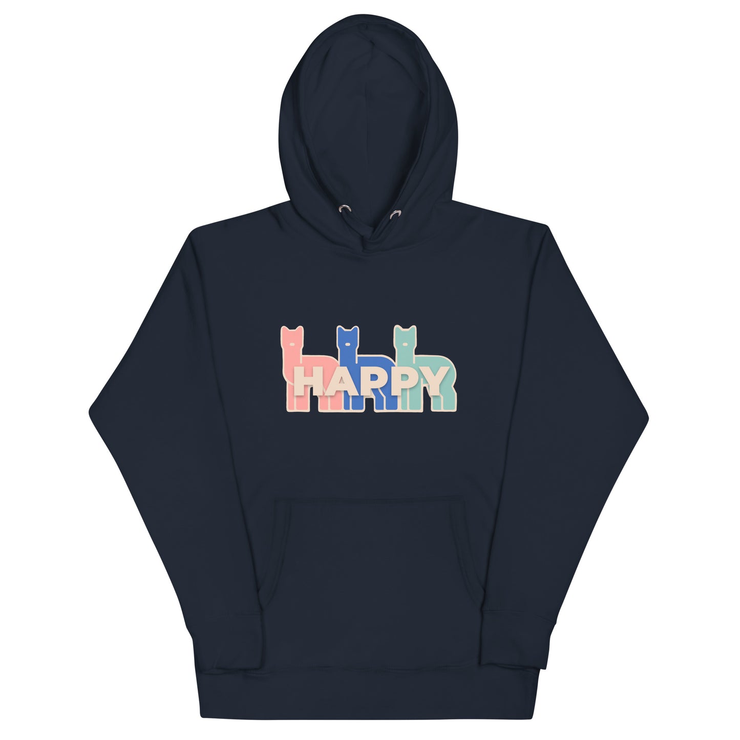 Happy Together 100% Cotton Face Unisex Hoodie