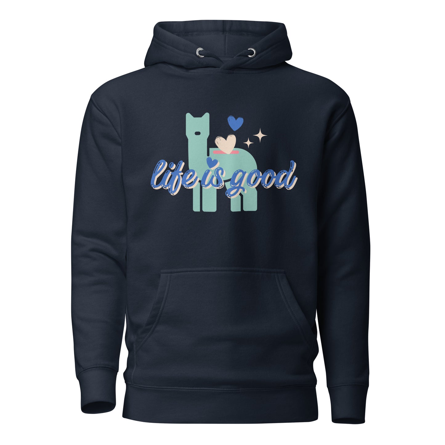 Life Is Good 100% Cotton Face Unisex Hoodie