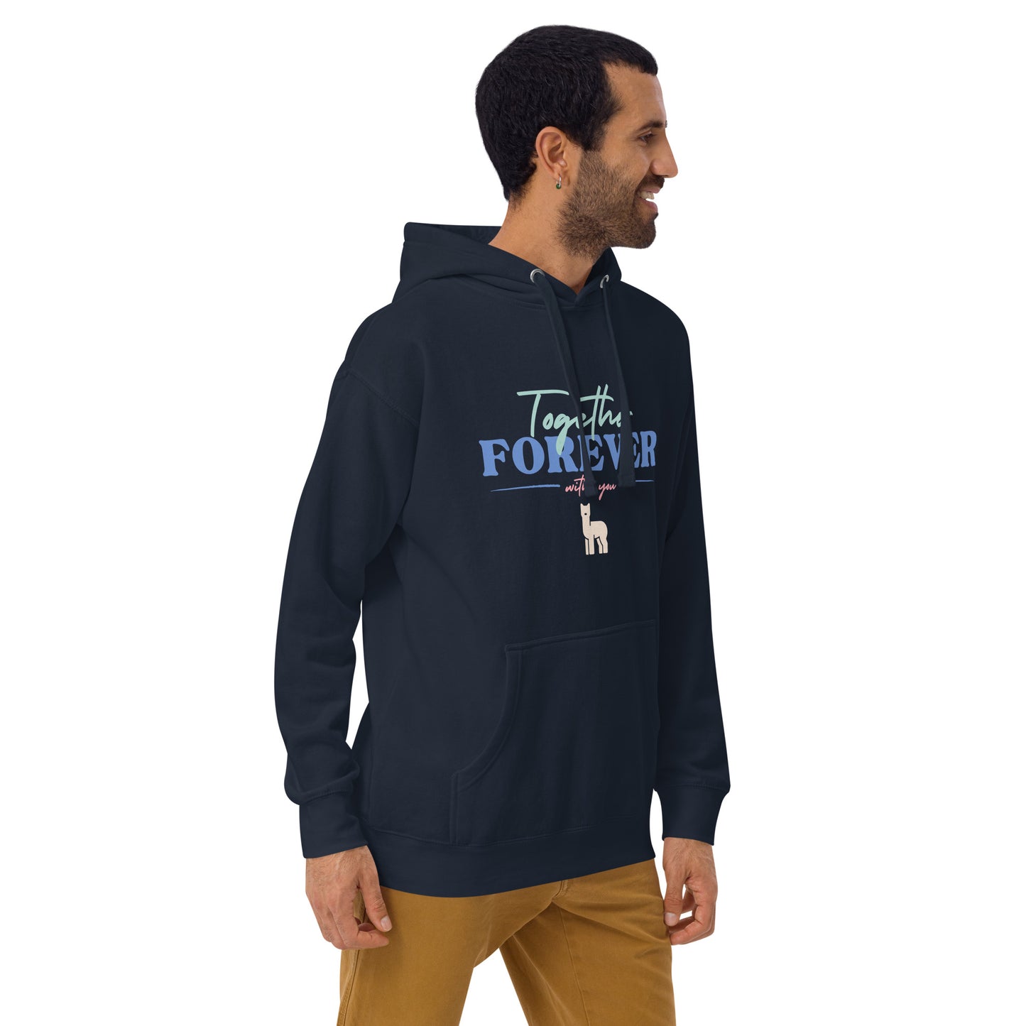 Together Forever With You 100% Cotton Face Unisex Hoodie