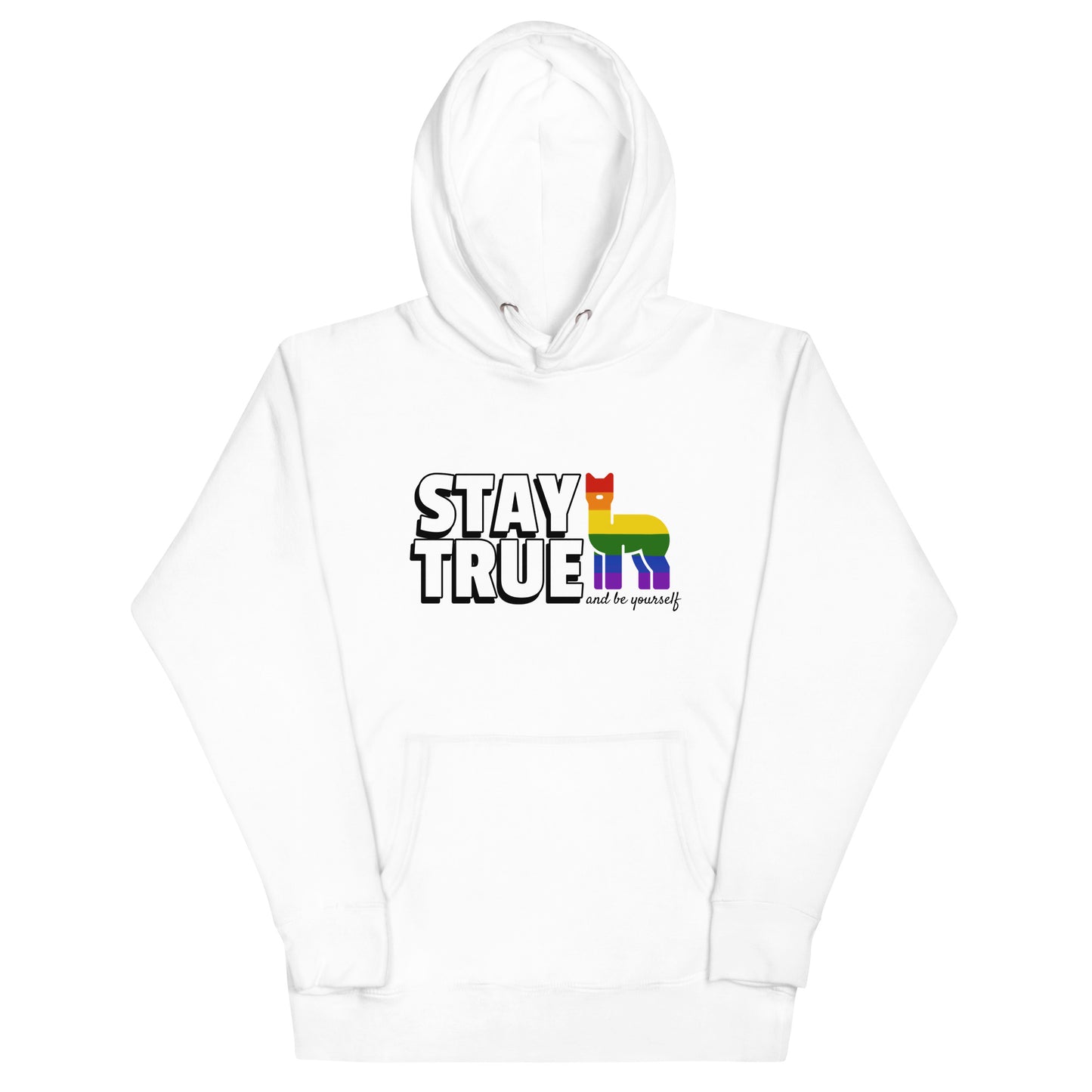 Stay True Be Yourself 100% Cotton Face Unisex Hoodie