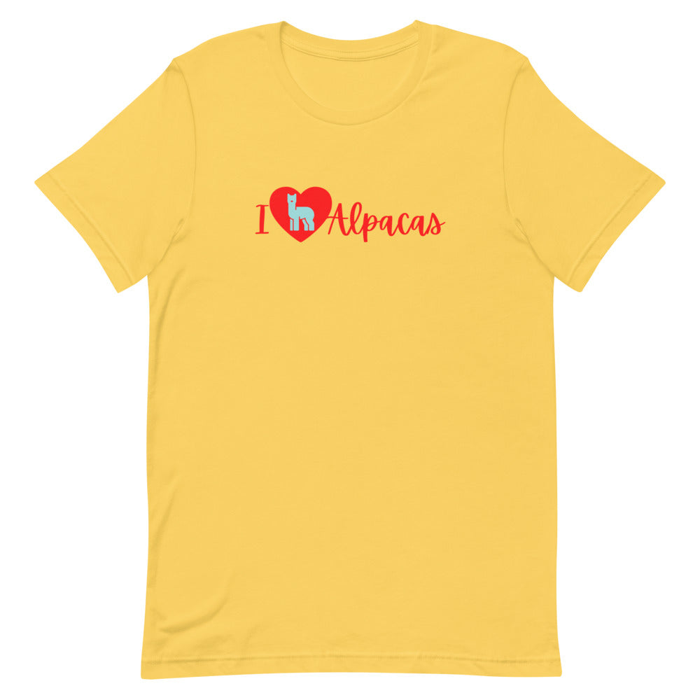 I Love Alpacas Short-Sleeve Unisex T-Shirt