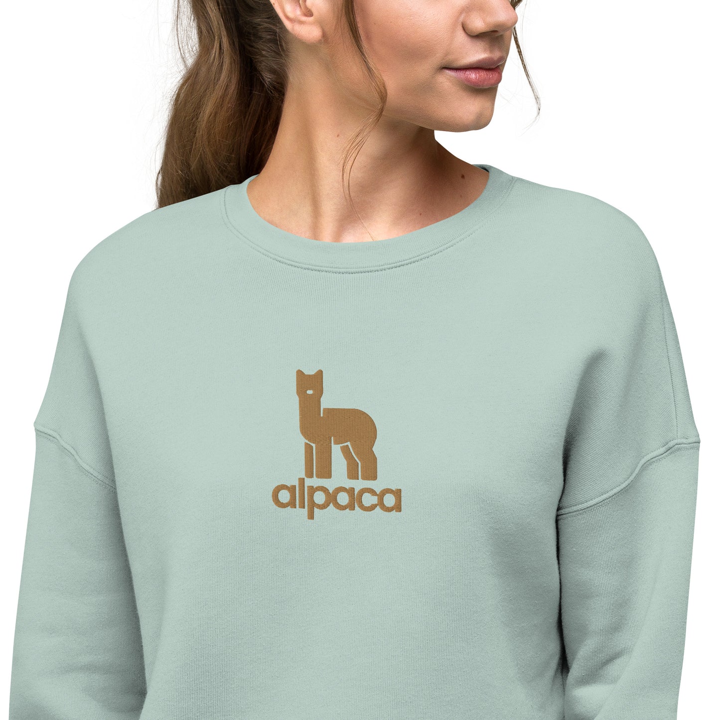 Strong Alpaca Women Crop Sweatshirt