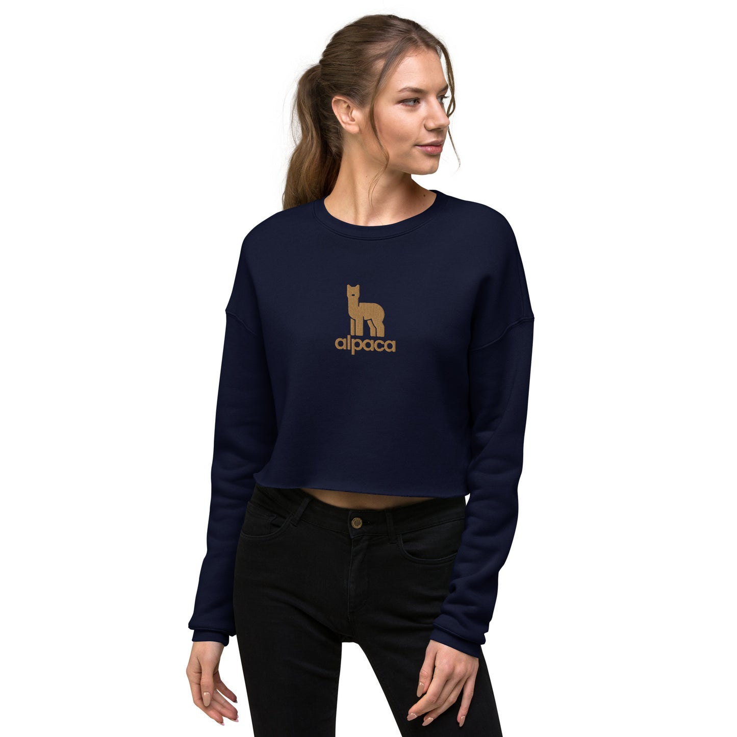Strong Alpaca Women Crop Sweatshirt