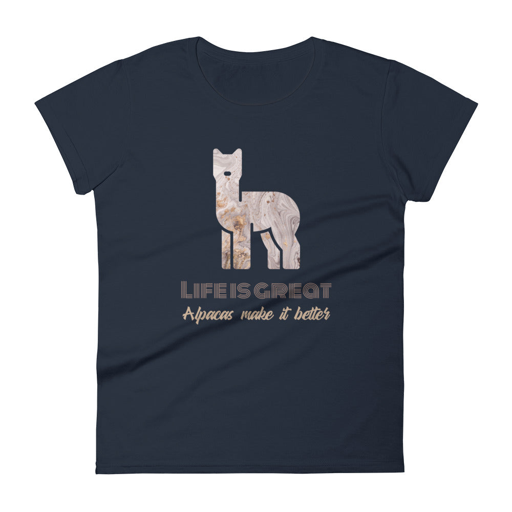 Life Is Great Alpaca Women's Short Sleeve T-shirt