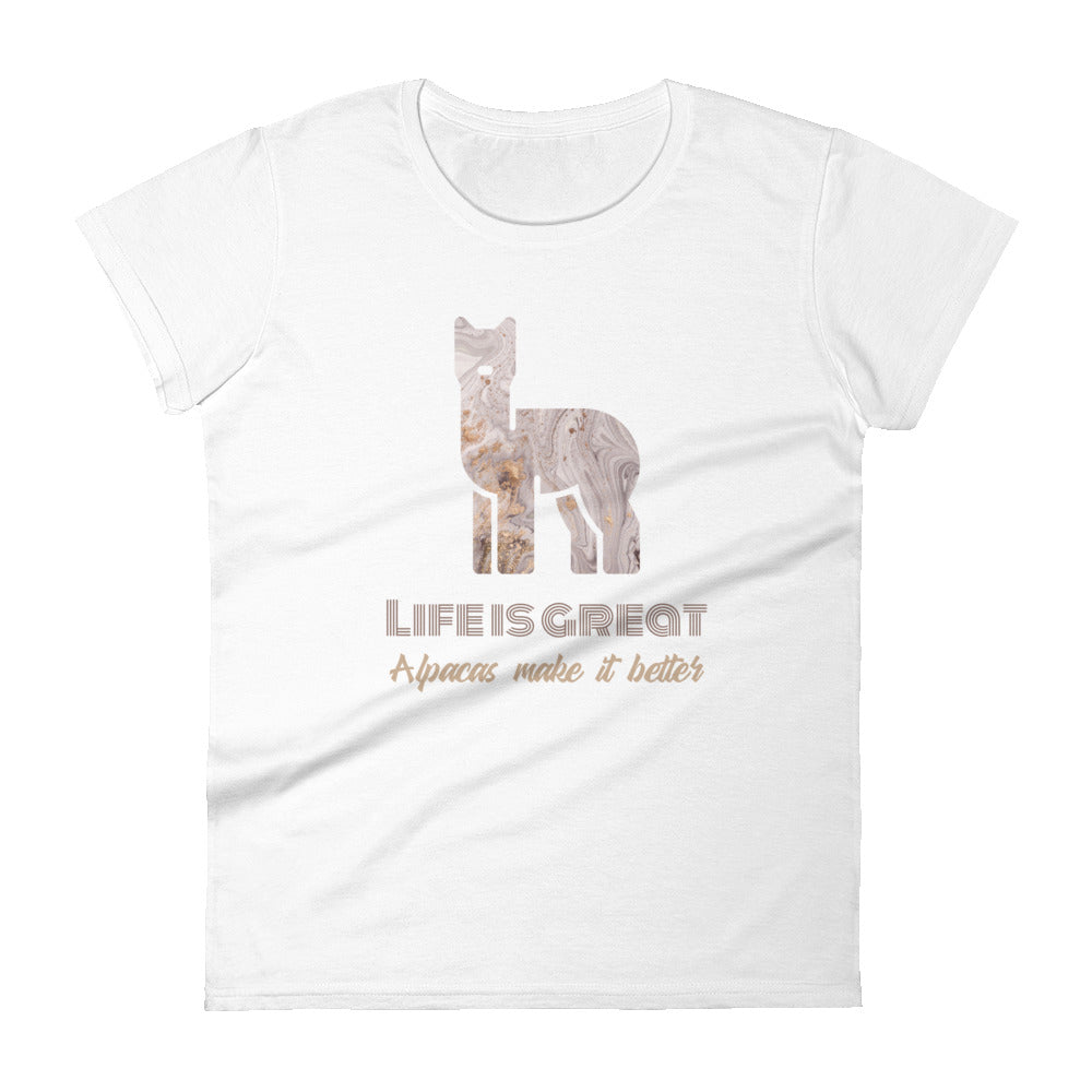 Life Is Great Alpaca Women's Short Sleeve T-shirt